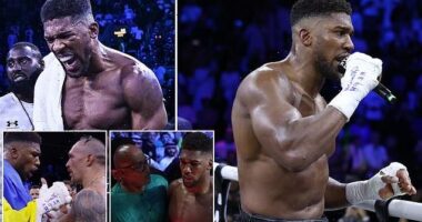 Anthony Joshua Goes Into Meltdown With a Bizarre Microphone Monologue: After Losing Rematch on Split Decision To Oleksandr Usyk