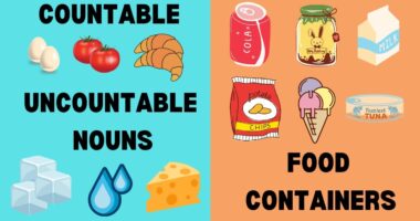 Examples of countable and uncountable nouns