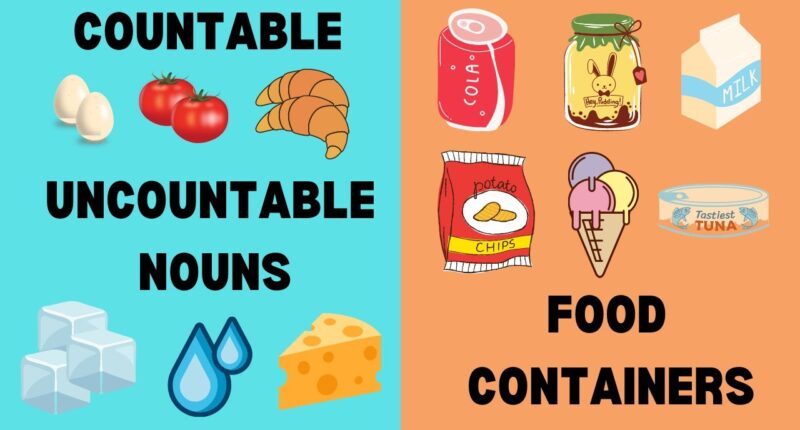 Examples of countable and uncountable nouns