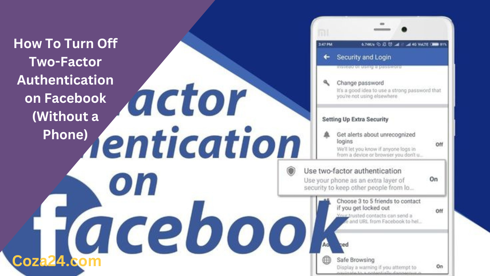 How To Turn Off Two-Factor Authentication on Facebook (Without a Phone)