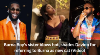 Burna Boy’s sister blows hot